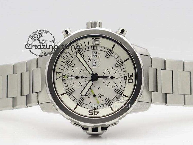MIROTIME 0205 Versatile Aquatimer Chrono IW376803 V6F 1:1 Best Edition White Dial On SS Bracelet A 7359